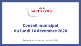 Conseil municipal du lundi 14 décembre 2020