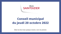 Conseil municipal du jeudi 20 octobre 2022