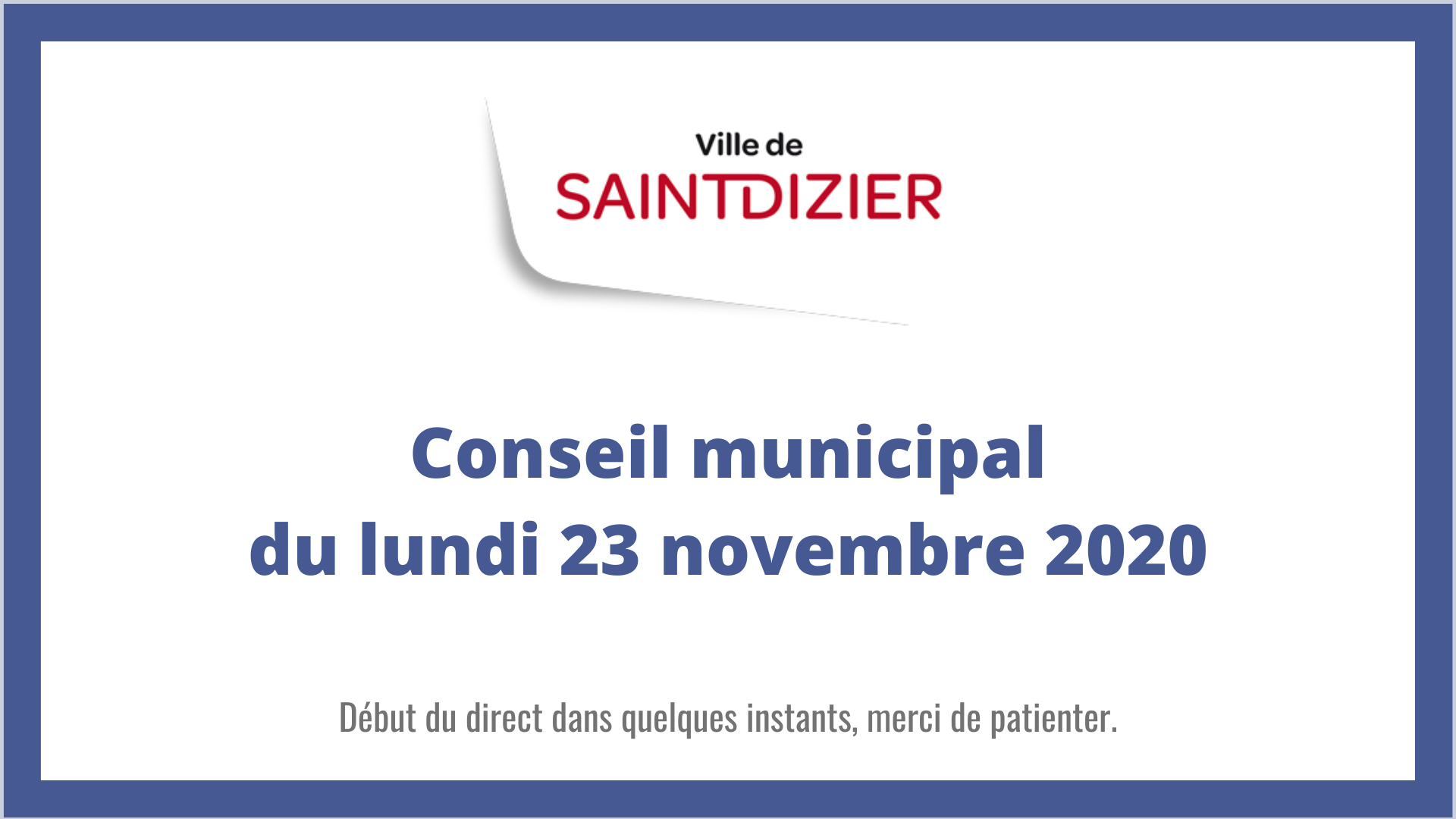 Conseil municipal du lundi 23 novembre 2020