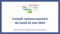 Conseil communautaire du lundi 22 mai 2023