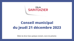Conseil municipal du jeudi 21 décembre 2023